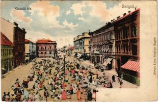 Szeged, Klauzál tér, piac. Bartos Lipót kiadása