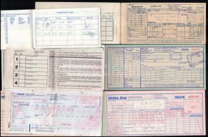 Vegyes repülőjegy tétel, közte több MALÉV, 5 db