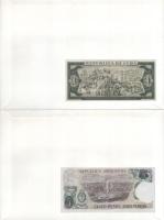 Vegyes 7db-os bankjegyes boríték tétel, mind különféle, közte: India, Bhután, Kuba, Argentína, Venez...