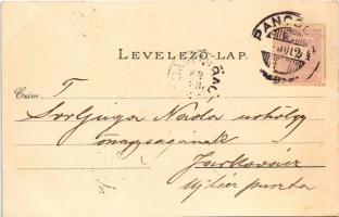 1898 (Vorläufer) Pancsova, Pancevo; Franz Josef-Platz, Griech.-ort. Kirche, Bräuhaus, Gebäude d. röm...