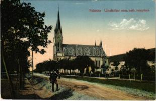 1914 Palánka, Bácspalánka, Backa Palanka; Újpalánkai római katolikus templom. Gruda Pál kiadása / Catholic church