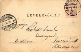 1899 (Vorläufer) Nagybecskerek, Zrenjanin, Veliki Beckerek; Hunyadi (Fő) utca, Római katolikus plébá...