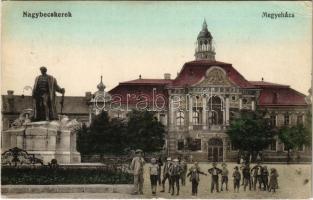 1916 Nagybecskerek, Zrenjanin, Veliki Beckerek; Megyeháza, Kiss Ernő aradi vértanú szobra (1919-ben felrobbantották) / county hall, statue (demolished in 1919) (EB)