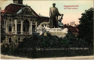 1906 Nagybecskerek, Zrenjanin, Veliki Beckerek; Megyeháza, Kiss Ernő aradi vértanú szobra (1919-ben felrobbantották) / county hall, statue (demolished in 1919) (EK)