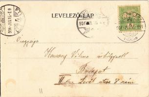 1904 Újverbász, Novi Vrbas (Verbász, Vrbas); evangélikus és református templom / Lutheran and Calvin...