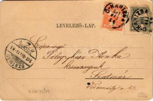 1901 Magyarkanizsa, Ókanizsa, Ó-Kanizsa, Stara Kanjiza; Római katolikus templom és Szentháromság szo...