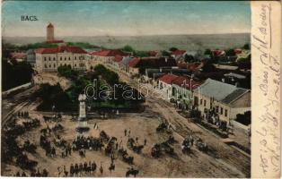 1918 Bács, Batsch, Bac; Fő tér, felvonulás, körmenet / main square, procession (EK)