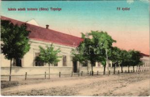 1912 Topolya, Bácstopolya, Bács-Topolya, Backa Topola; Iskolanénék intézete, Főépület / boarding school (EK)