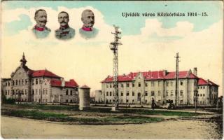 1918 Újvidék, Novi Sad; kórház 1914-15, osztrák-magyar hadvezérek. Singer J. udvari fényképész kiadása / hospital, WWI Austro-Hungarian K.u.K. military leaders (EK)