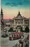 Újvidék, Novi Sad; Szerb püspöki palota, villamos / Serbian bishops palace, tram (EK)