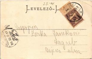 1901 Újvidék, Novi Sad; Fő utca, gyógyszertár / main street, pharmacy (EB)