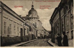 Újvidék, Novi Sad; Kenyér utca. J. Singer kiadása / Brod-Gasse / street view