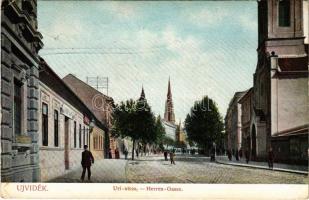 1915 Újvidék, Novi Sad; Úri utca, üzlet. Schäffer Péter kiadása / Herren-Gasse / street view, shop (EK)