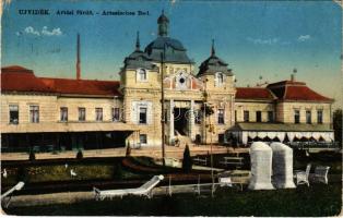 1915 Újvidék, Novi Sad; Artézi fürdő / Artesisches Bad / spa, bath (szakadás / tear)