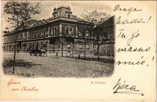 1898 (Vorläufer) Zimony, Semlin, Zemun; K. Postamt / Posta / post office (fl)