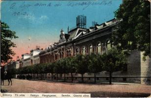 1914 Zimony, Semlin, Zemun; Hauptgasse / Fő utca. Anna Stepner kiadása / Glavna ulica / main street (EK)