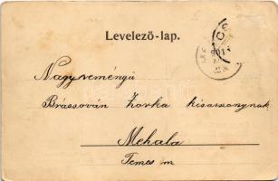 1901 Csák, Csákova, Ciacova; Zárda, római katolikus templom. Mesterovits & Jovanovits kiadása / ...
