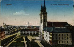 1917 Zombor, Sombor; látkép. Kaufmann Emil kiadása / general view (EK)