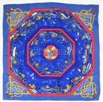 Hermes jellegű kendő, kis folttal, szép állapotban, cca 85x85 cm