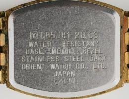 Orient quartz karóra, fém szíjjal, új elemmel, működik, 20x14 mm