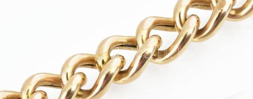 Arany (Au) 14K pancer karkötő, jelzett, h: 19,5 cm, nettó: 12,5 g