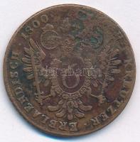 1800B 6kr Cu "I. Ferenc" T:F patina, sérült lapka
Huszár: 2018, Unger III.: 1399.a