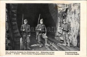 Tunnelbewachung in Österreich-Ungarn. Aus "Illustrierte Geschichte des Weltkrieges 1914". Kriegspostkarte des Kränzchen / Első világháborús osztrák-magyar katonák őriznek egy vasúti alagutat / WWI Austro-Hungarian K.u.K. military, tunnel guards