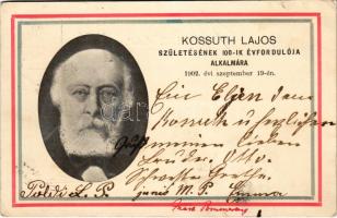 1902 Kossuth Lajos születésének 100. évfordulója alkalmára 1902. szeptember 19-én / memorial card for the 100th birth anniversary of Lajos Kossuth (EK)