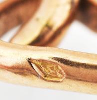 Arany (Au) 14K zabszemes óralánc, jelzett, h: 40 cm, nettó: 8,6 g