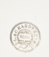 Antik fajansz asztali jegyzettábla ceruzatartóval. Jelzett: alján L.&C. Hardtmuth Vienna pecsétt...