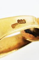 Arany (Au) 14K áttört kereszt medál, jelzett, 3,5×2 cm, nettó: 1,2 g