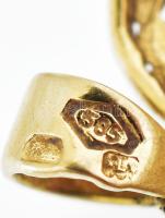 Arany (Au) 14K áttört szív medál, jelzett, 2×1,9 cm, nettó: 1,5 g