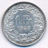 Svájc 1928B 1Fr Ag T:AU patina Switzerland 1928B 1 Franc Ag C:AU patina  Krause KM#24