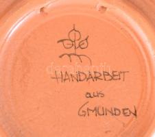 Gmunden Austria kerámia falitál, jelzéssel, hibátlan, d: 26 cm