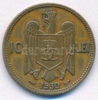 Románia 1930. 10L sárgaréz "II. Károly" T:XF,VF patina
Romania 1930. 10 Lei brass "C...