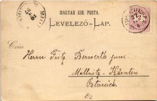 1897 (Vorläufer) Brassó, Kronstadt, Brasov; Marktplatz, Evgl. Mädchenschule, Schwarzer und weisser T...