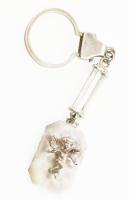 Ezüst(Ag) angyalos kulcstartó, jelzett, h: 9,5 cm, nettó: 8,2 g