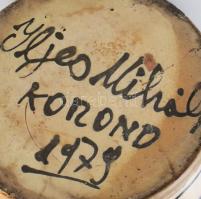 Illyés Mihály Korond padlóváza, jelzéssel, kopással, m: 41 cm