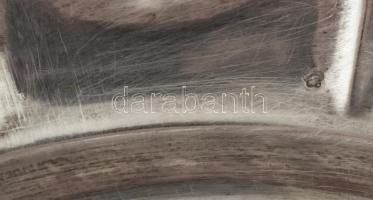 Ezüst (Ag) gyümölcsös kínáló tál. Dianás, jelzett, 304 g d: 23 cm