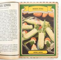 cca 1980-1990 Ételreceptek, színes fotókkal illusztrálva, lefűzve