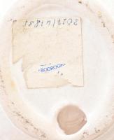 Bodrogkeresztúri kerámia tálka retro mintás, kézzel festett, jelzett, hibátlan 16 cm