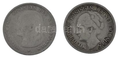 Hollandia 1897. 10c Ag "I. Vilma" + 1937. 10c Ag "I. Vilma" T:XF-F patina  Netherlands 1897. 10 Cents Ag "Wilhelmina" + 1937. 10 Cents Ag "Wilhelmina" C:XF-F patina