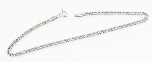 Ezüst(Ag) lapos pancer karkötő, jelzett, h: 22 cm, nettó: 4,3 g
