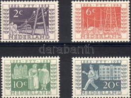 100 éves a holland bélyeg és távirda sor, Centenary of dutch stamp and telegraph office set, 100 Jahre niederländische Briefmarken und Reichstelegraphen Satz