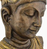 Nagyméretű keleti szobor, műgyanta, szép állapotban, m: 36 cm