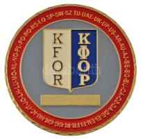 Koszovó ~2000. "KFOR (Kosovo Force)" multicolor fém emlékérem kapszulában (50mm) T:UNC Kosovo ~2000. "KFOR (Kosovo Force)" multicolor metal commemorative medallion (50mm) C:UNC