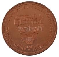 Bozó Gyula (1913-2004) 1989. "George Bush látogatása Magyarországon" kétoldalas bronz emlé...