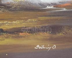 Szatmáry Olga: Alpesi táj. Olaj, vászon. Jelzett, keretben. 50x70 cm