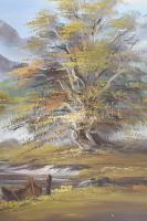 Szatmáry Olga: Alpesi táj. Olaj, vászon. Jelzett, keretben. 50x70 cm