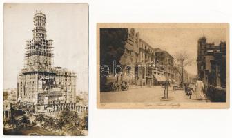 9 db RÉGI külföldi város képeslap vegyes minőségben / 9 pre-1945 European and other town-view postcards in mixed quality